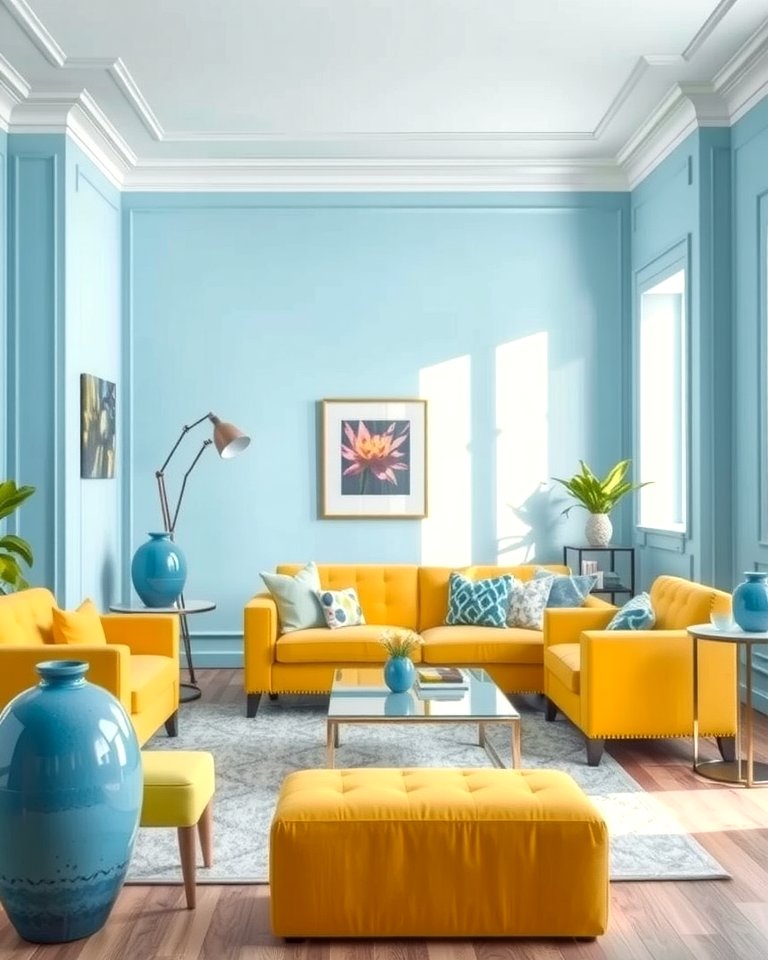 Stunning Yellow and Blue Living Room Ideas for a Vibrant Space