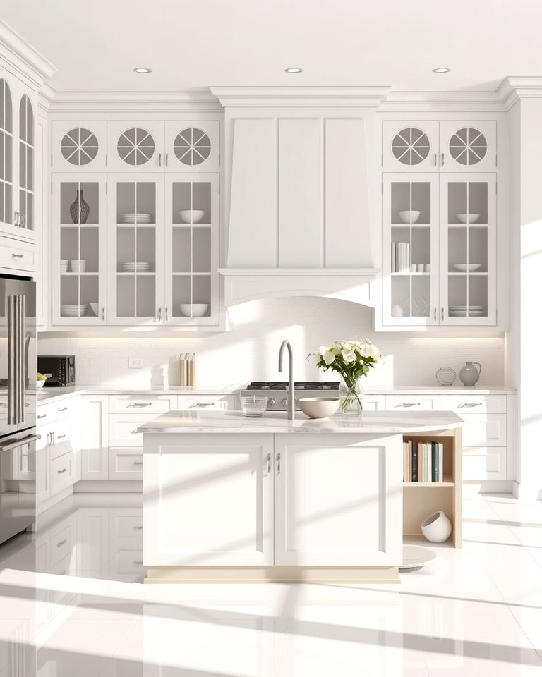 25 White Kitchen Cabinets with Grey Island Ideas