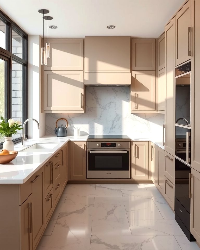 30 Stunning Taupe Kitchen Cabinet Designs for Modern Homes