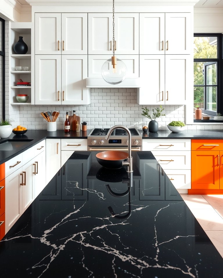 30 Sleek Black Granite Countertop Kitchen Designs for Luxury