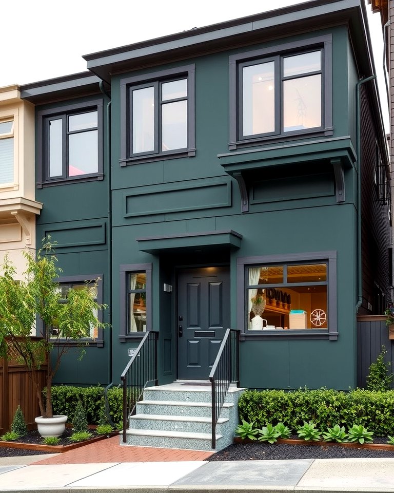 30 Stunning Dark Green Exterior House Designs for Curb Appeal