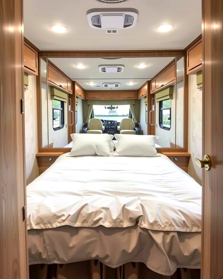 Mirror Ceiling Rv 25 RV Bedroom Ideas to Maximize Comfort on the Road