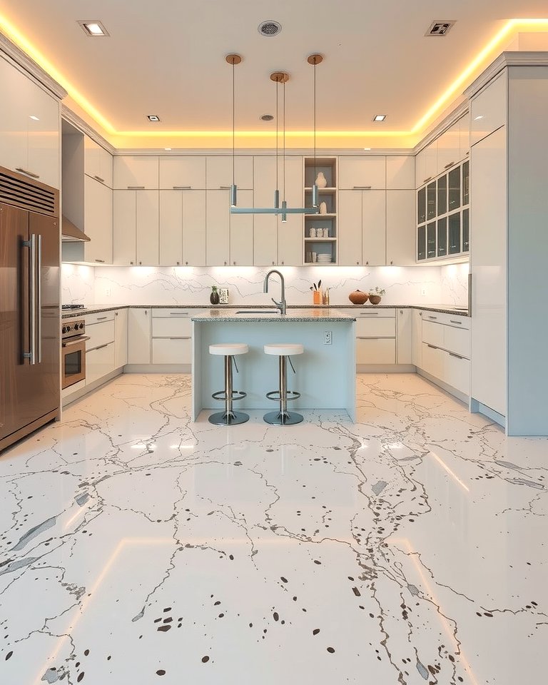 25 White Kitchen Floor Ideas for a Bright Space