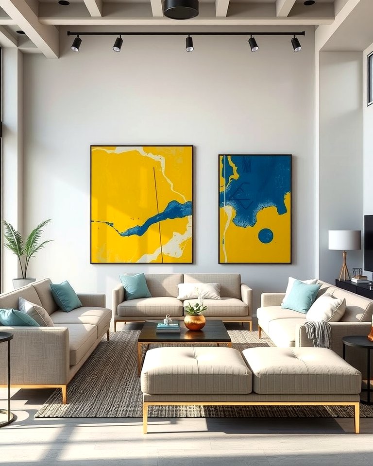 25 Yellow and Blue Living Room Ideas for a Fresh Look