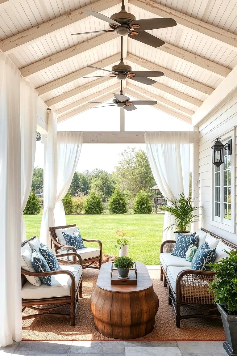 30 Farmhouse Sunroom Ideas for Cozy and Light-Filled Relaxation