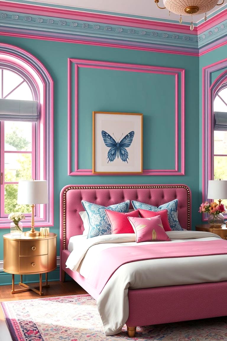 30 Teal and Pink Bedroom Ideas for Bold Modern Design