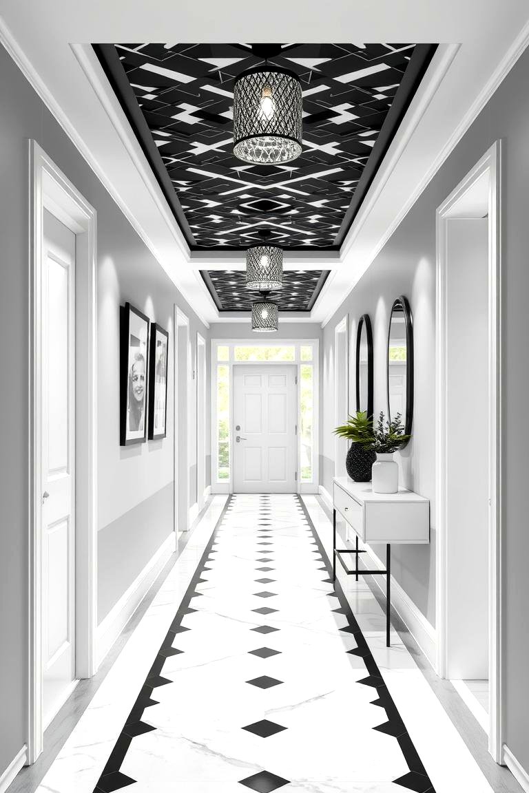 30 Chic Black and White Hallway Ideas for Timeless Elegance