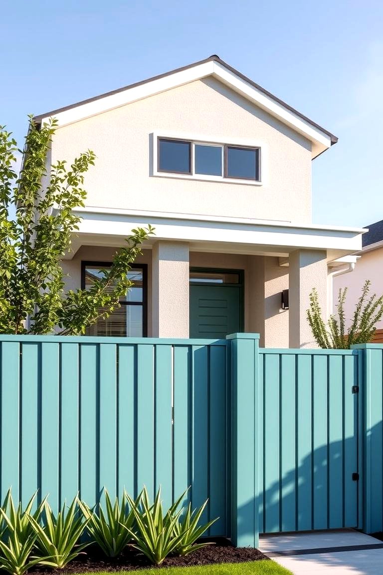 30 Best Fence Paint Colors For Outdoor Style Cool Teal