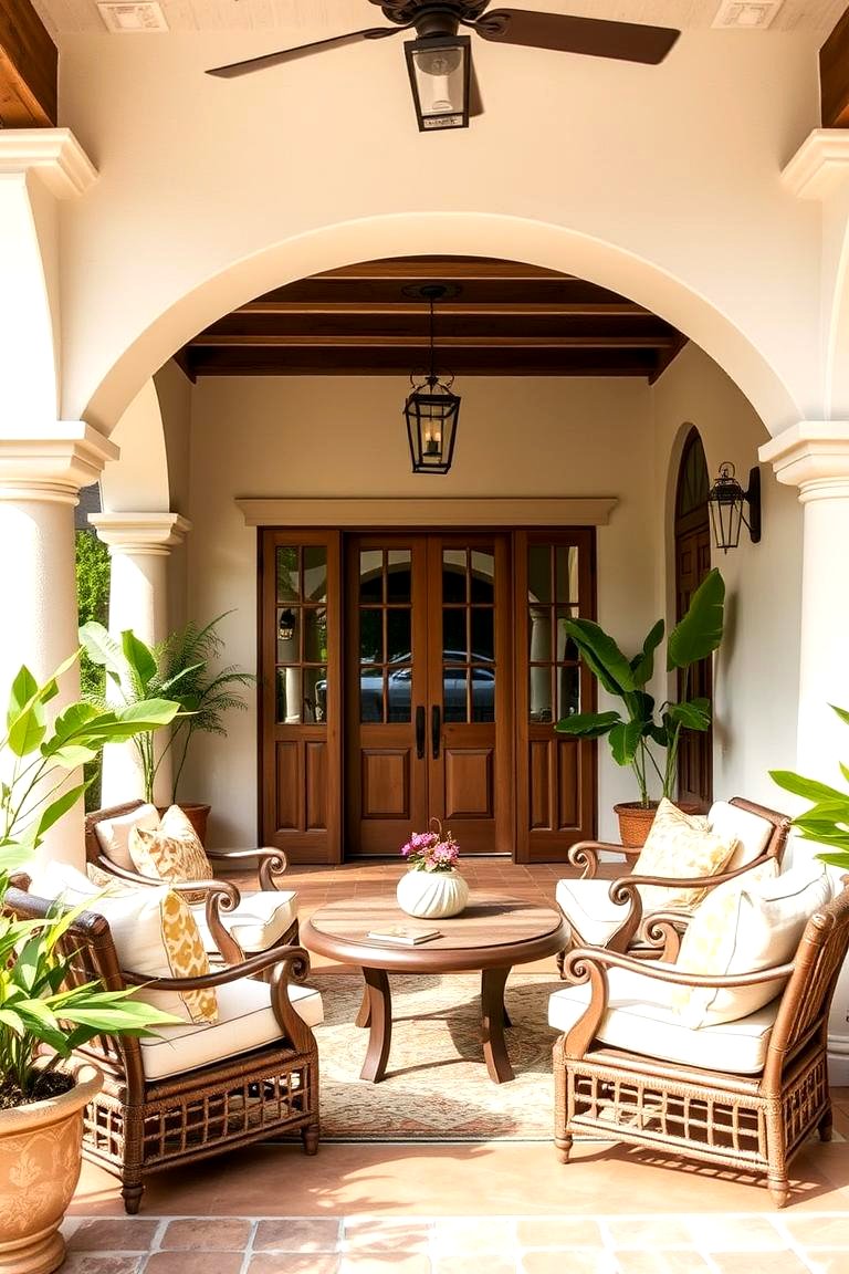 30 Spanish Style Front Porch Ideas for Mediterranean Charm