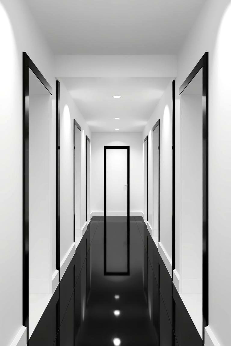 30 Chic Black and White Hallway Ideas for Timeless Elegance