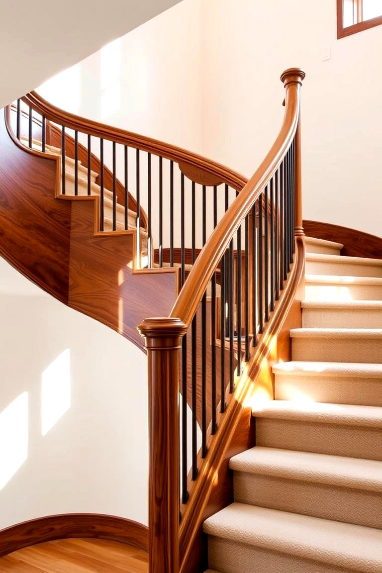 30 Wood Stair Railing Ideas for Warm Architectural Detail
