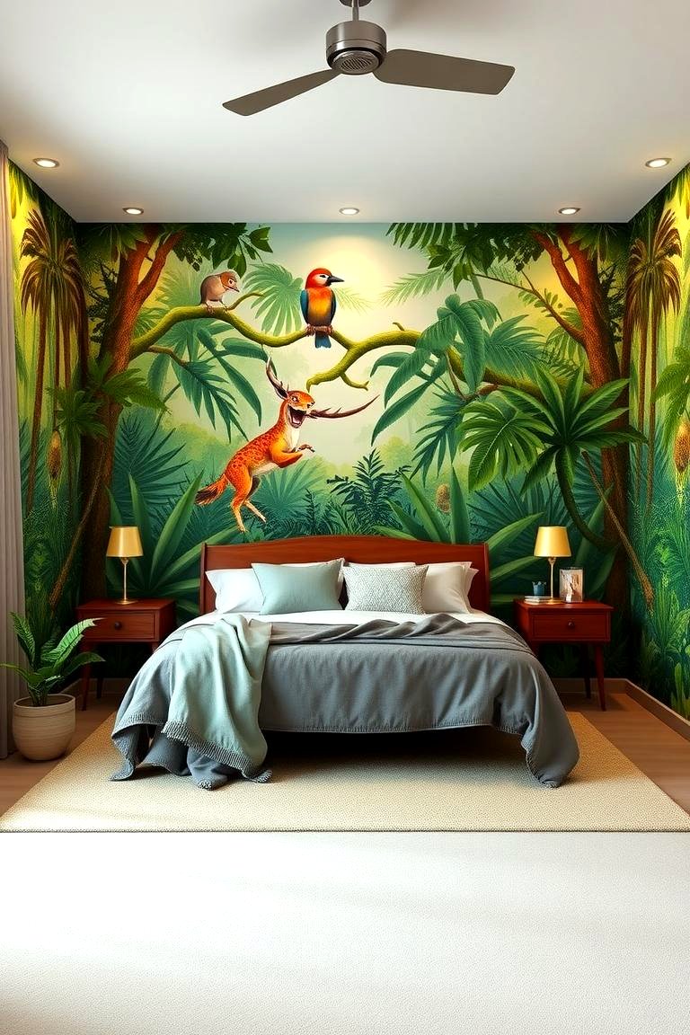 30 Jungle-Themed Bedroom Ideas: Wild & Whimsical Decor