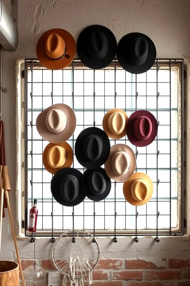 Grid Hat Racks 30 Smart Hat Storage Ideas to Declutter Your Home