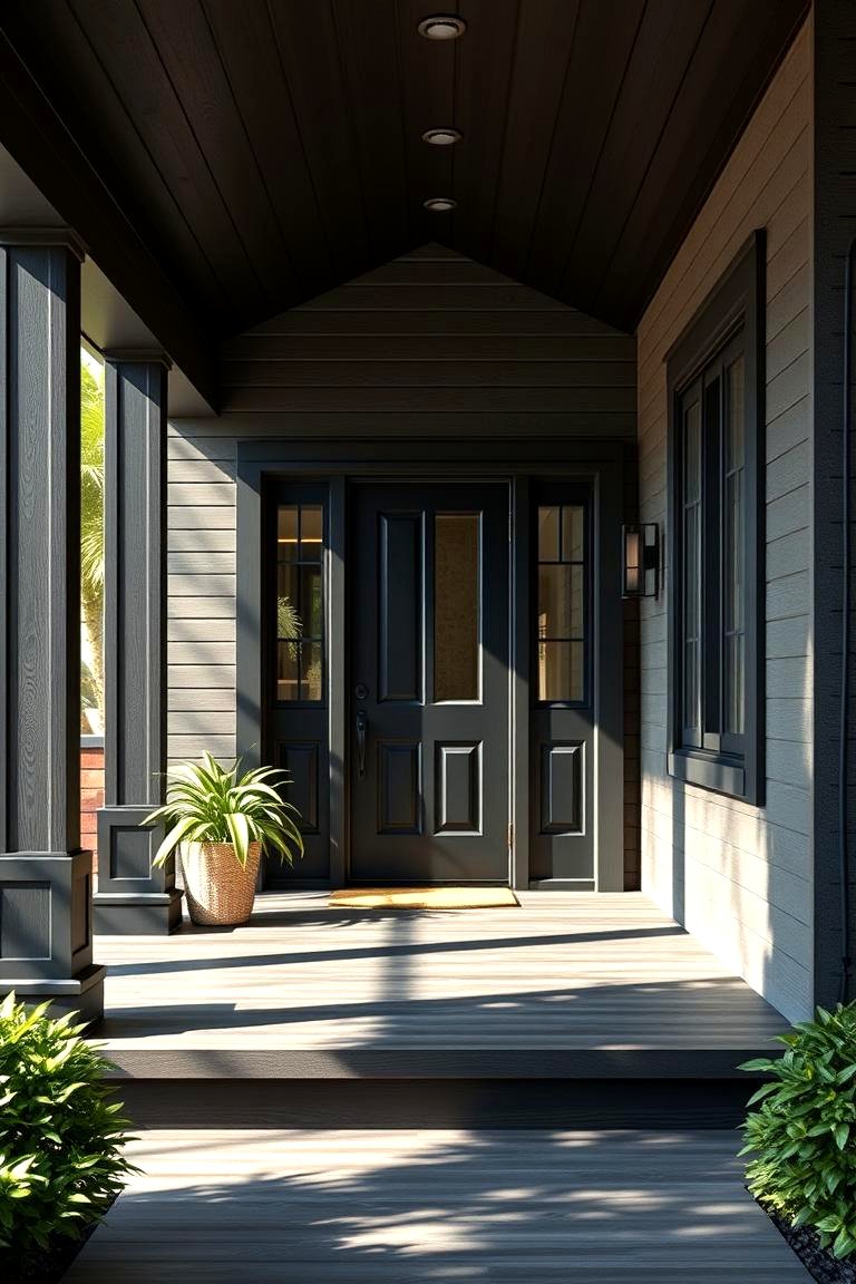 30 Inviting Black Porch Ideas for a Modern Outdoor Oasis