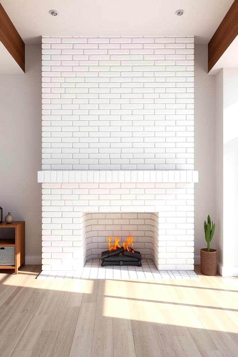 30 White Brick Fireplace Ideas for Timeless Living Rooms