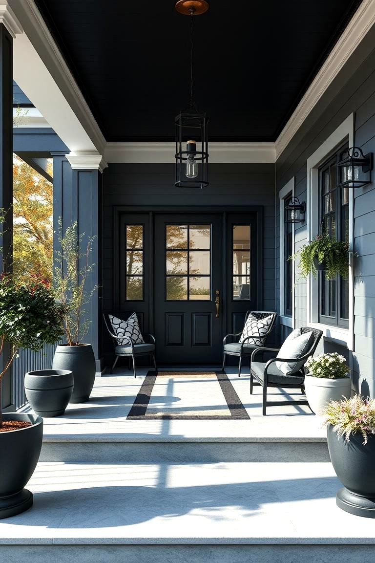 30 Inviting Black Porch Ideas for a Modern Outdoor Oasis