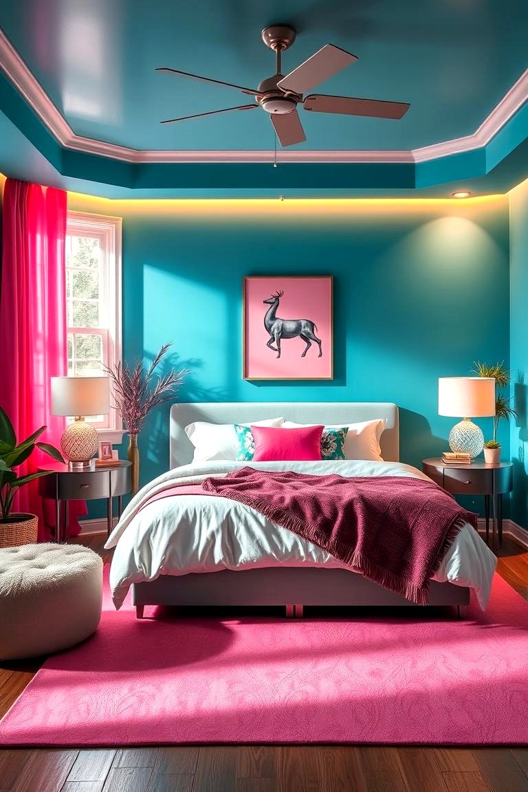 30 Teal and Pink Bedroom Ideas for Bold Modern Design