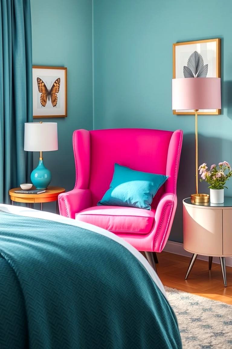 30 Teal and Pink Bedroom Ideas for Bold Modern Design