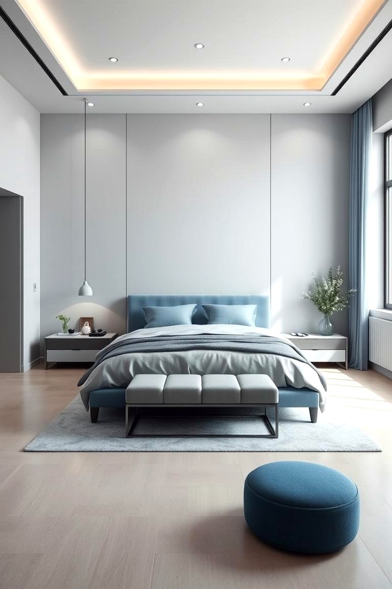 30 Calming Blue and Grey Bedroom Ideas for Relaxing Retreats