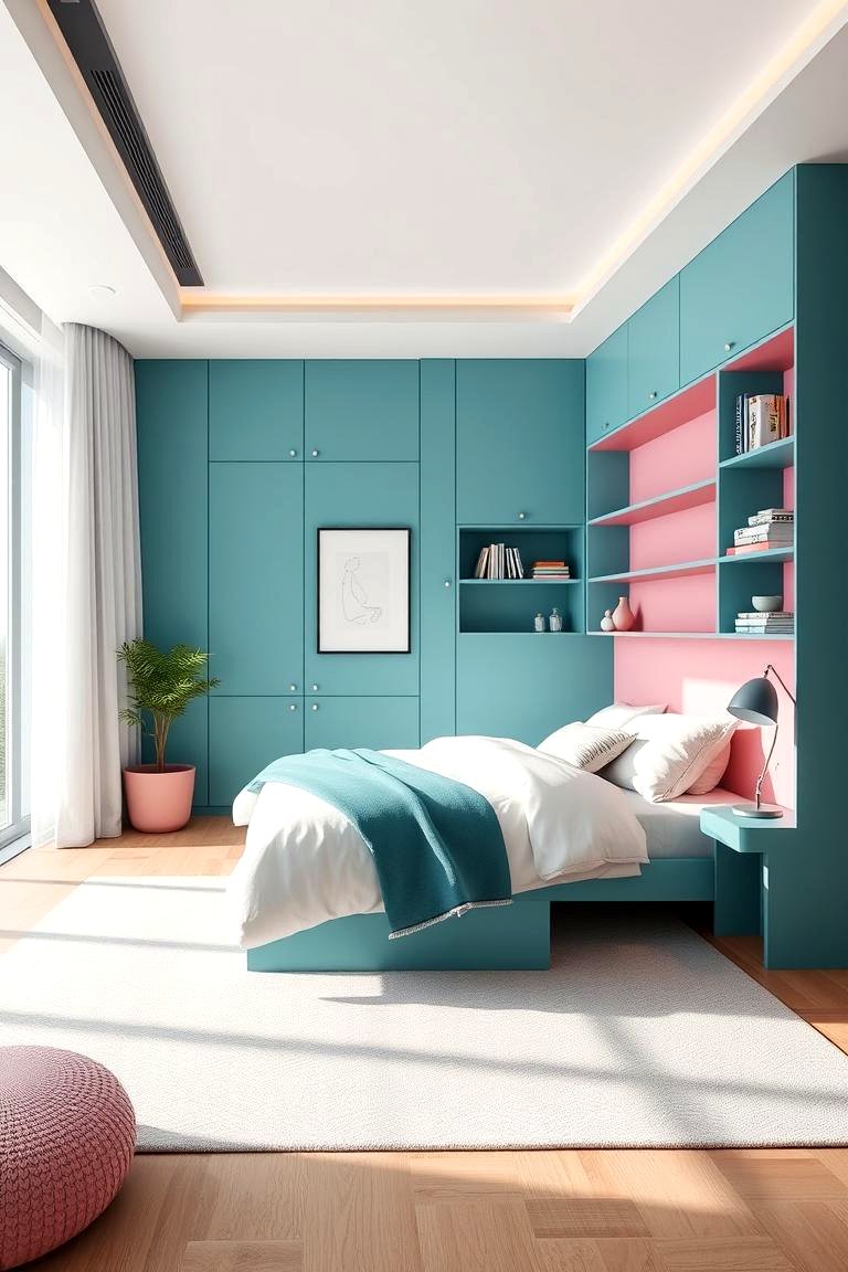 30 Teal and Pink Bedroom Ideas for Bold Modern Design