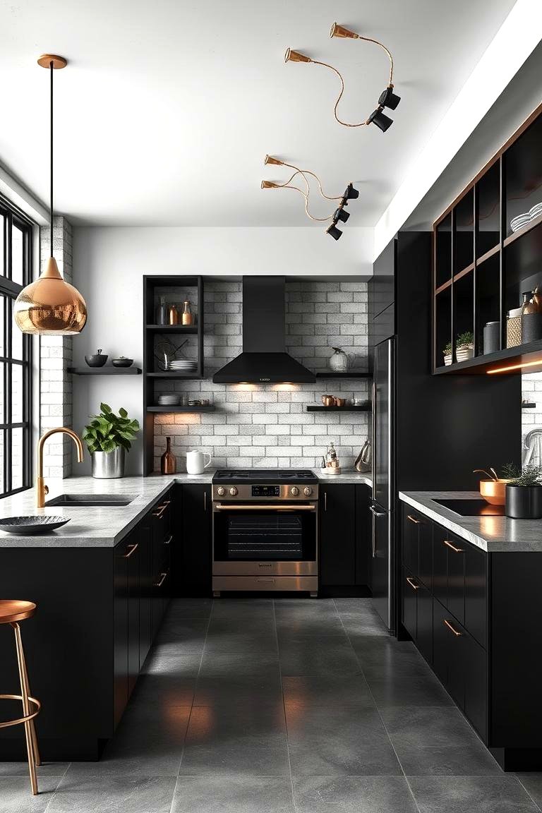 30 Luxe Black, White, and Gold Kitchen Ideas for Elegant Spaces