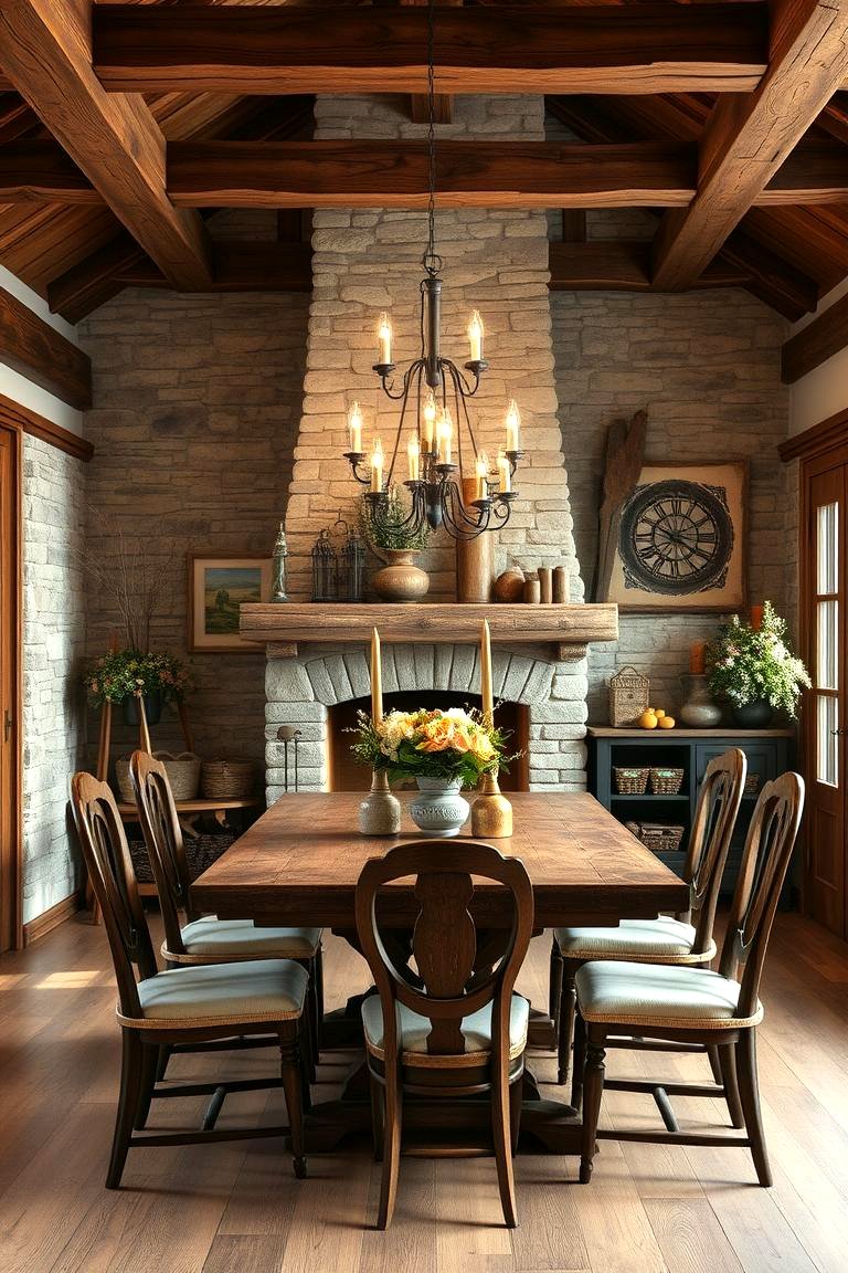 30 Cozy Dining Room Fireplace Design Ideas & Tips