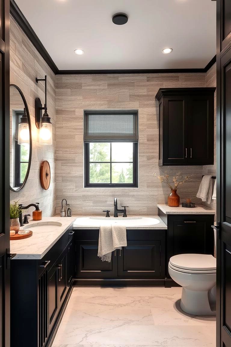 30 Black Cabinet Bathroom Ideas for Dramatic Modern Spaces