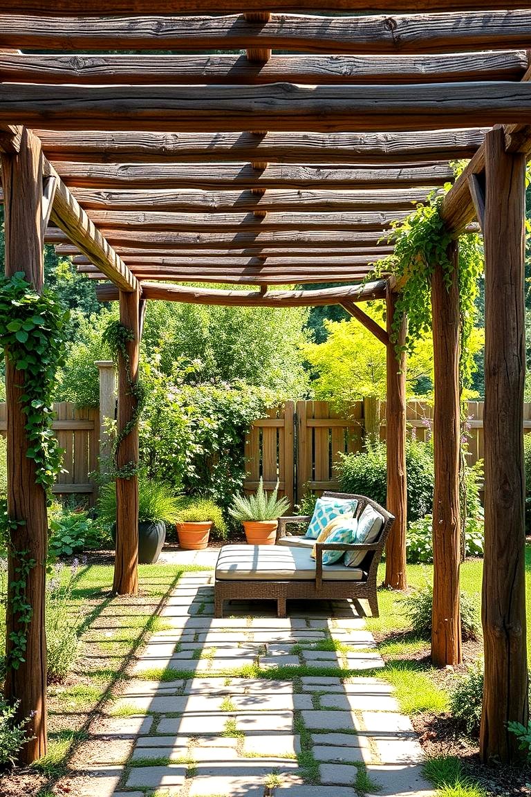 Rustic Boundaries Pergola on Boundary Fence: Elevate Your Outdoor Space with Style