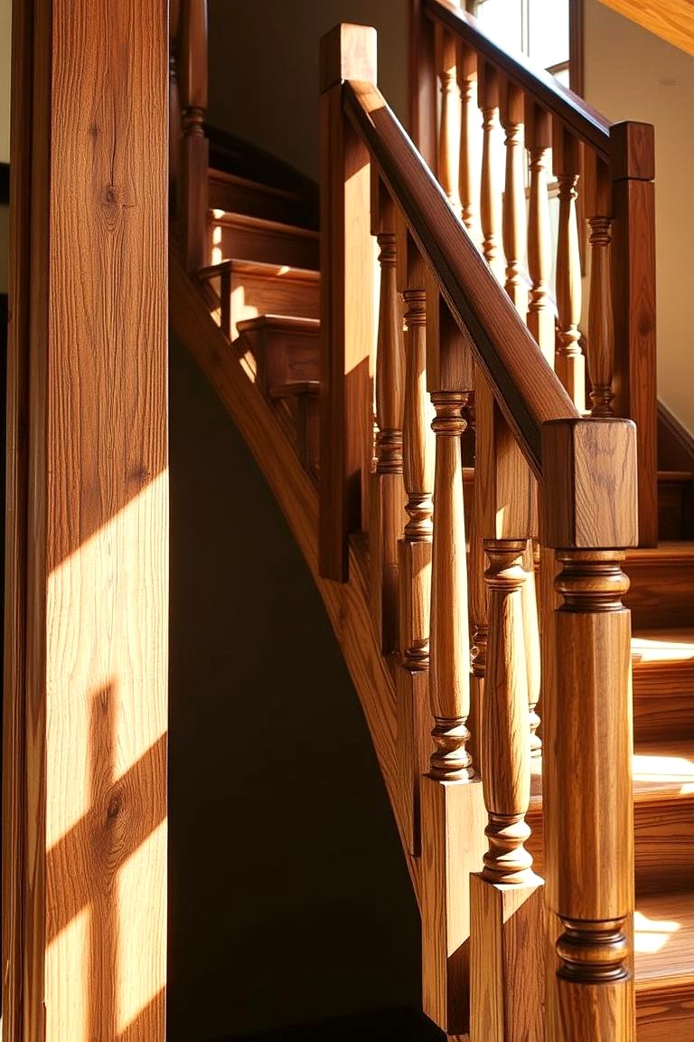 30 Wood Stair Railing Ideas for Warm Architectural Detail