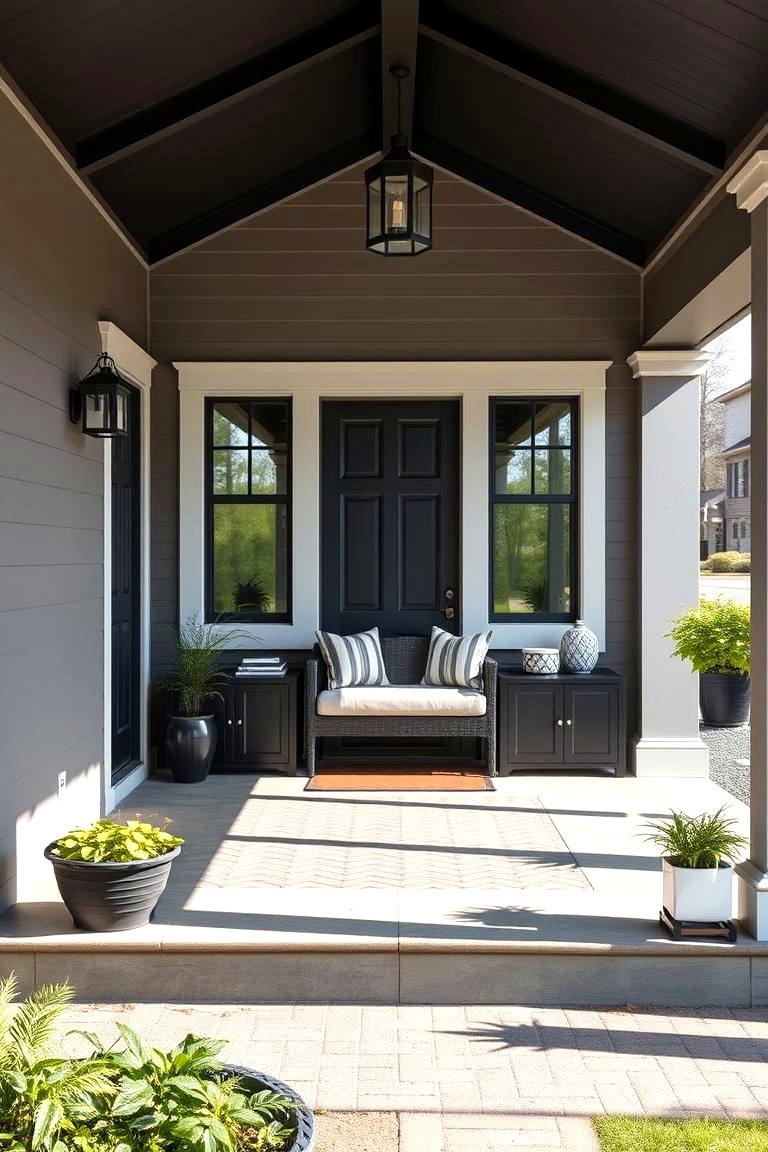 30 Inviting Black Porch Ideas for a Modern Outdoor Oasis