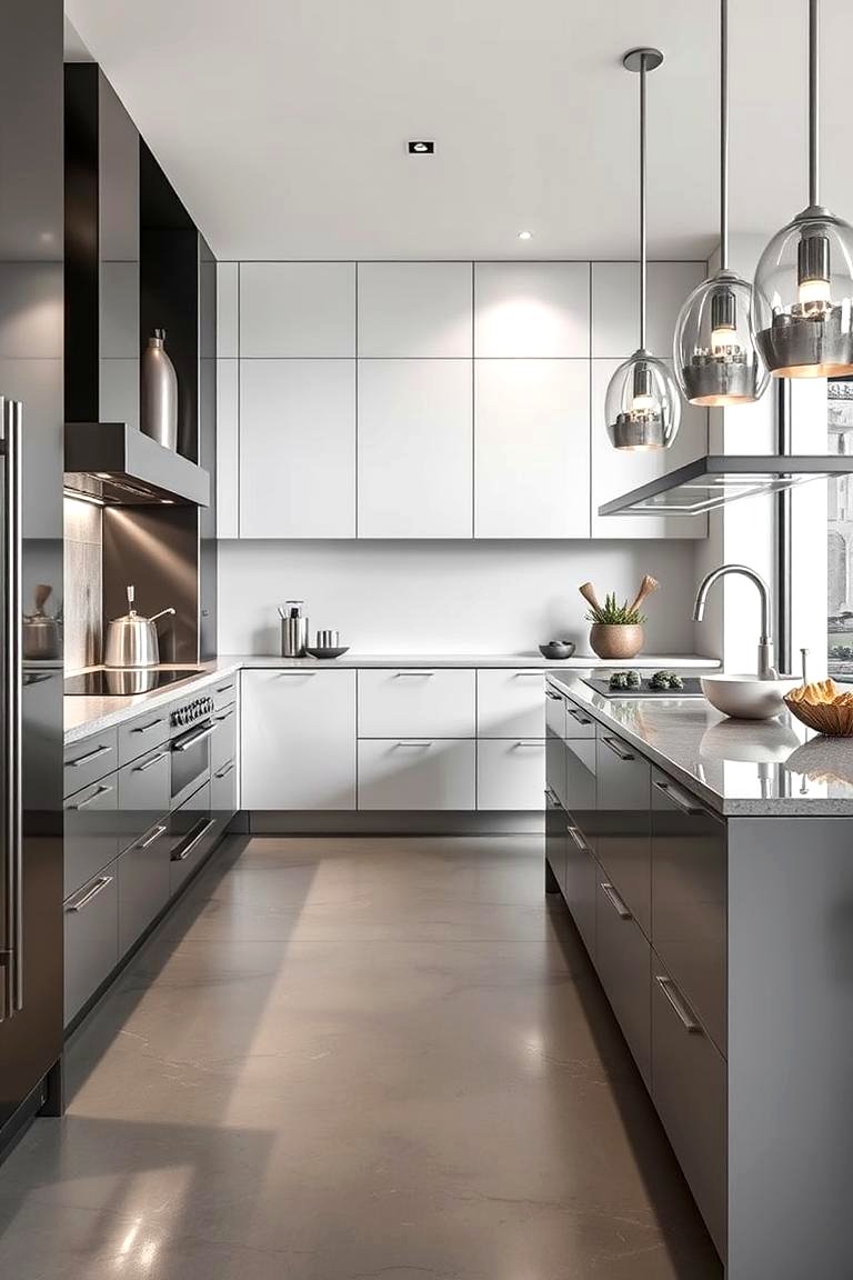 30 Kitchens with Grey Floors: Sleek & Modern Flooring Ideas