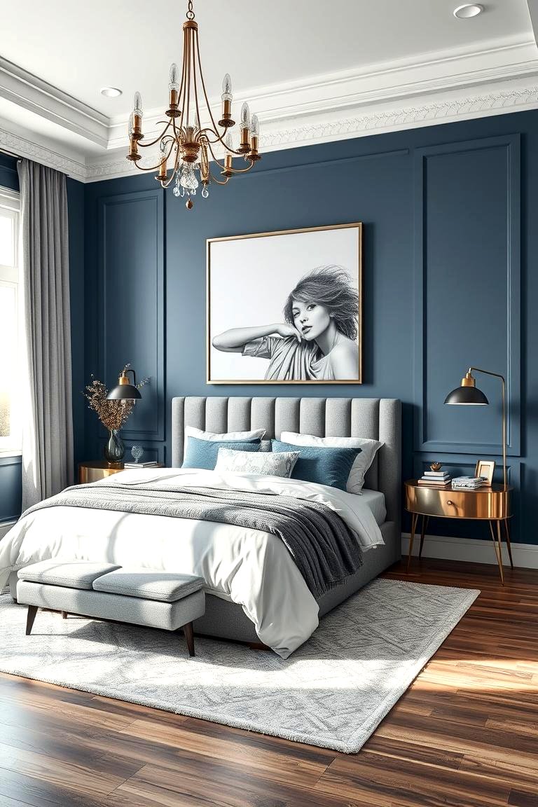 30 Calming Blue and Grey Bedroom Ideas for Relaxing Retreats