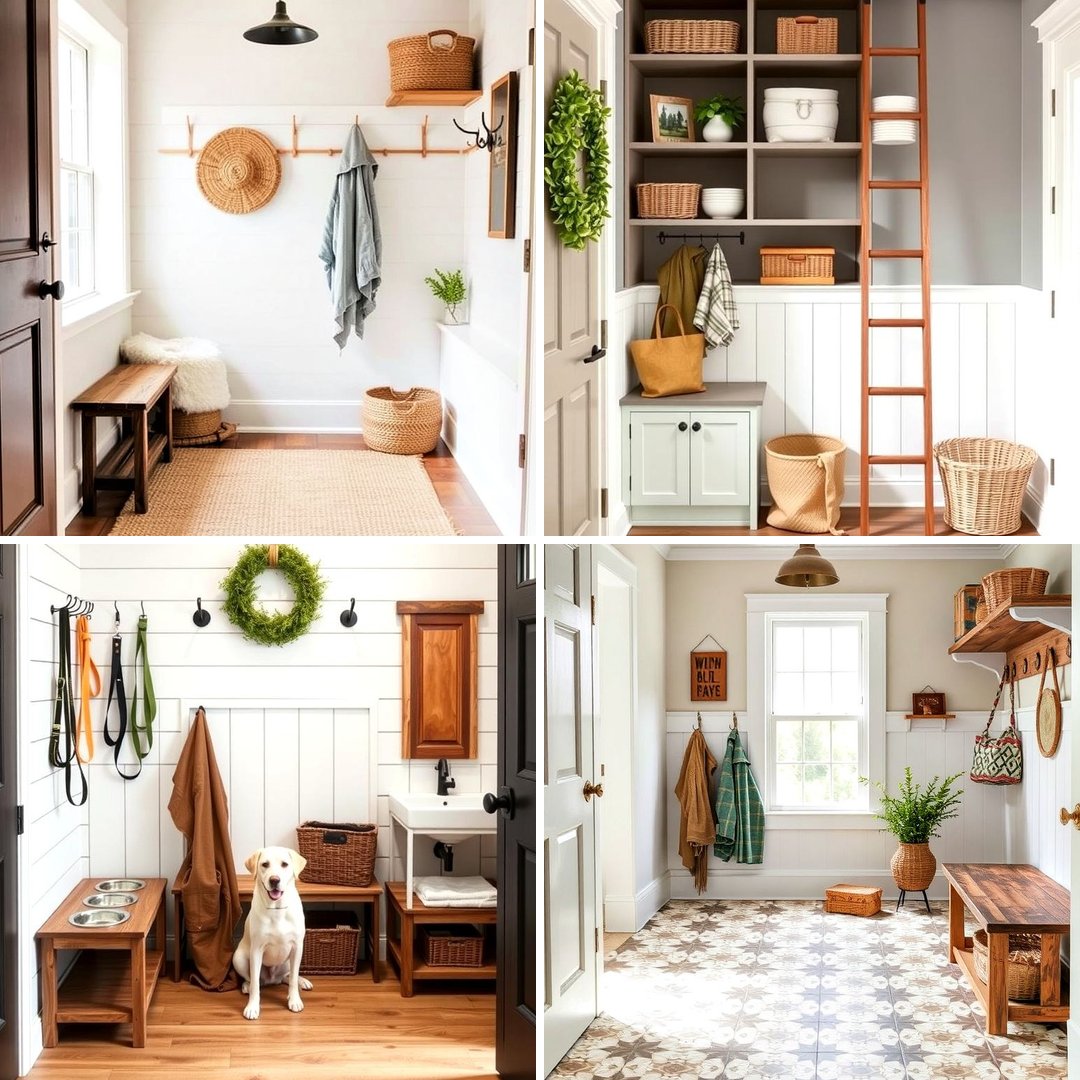 20 Farmhouse Mudroom Ideas for a Rustic Entryway