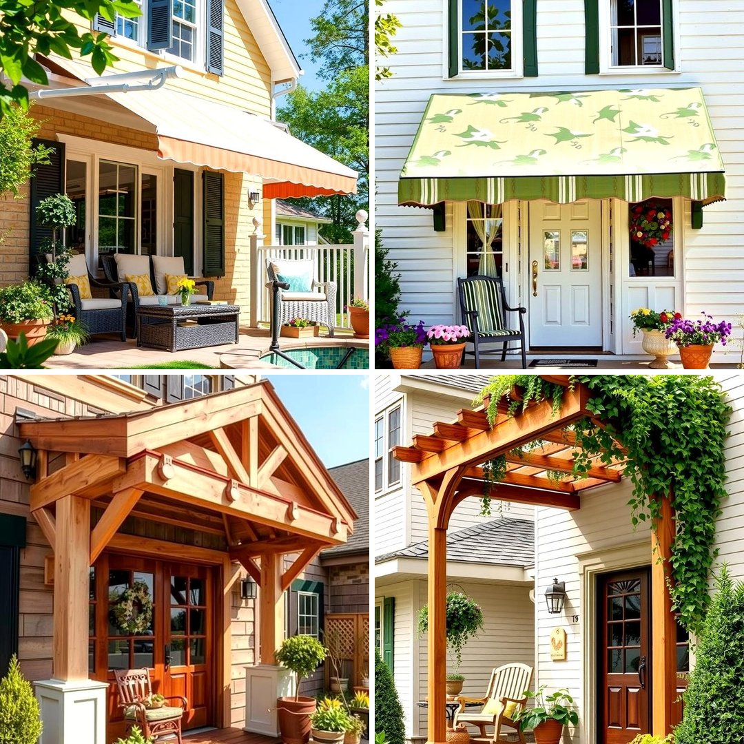 Creative Small Front Porch Awning Ideas to Enhance Outdoor Living