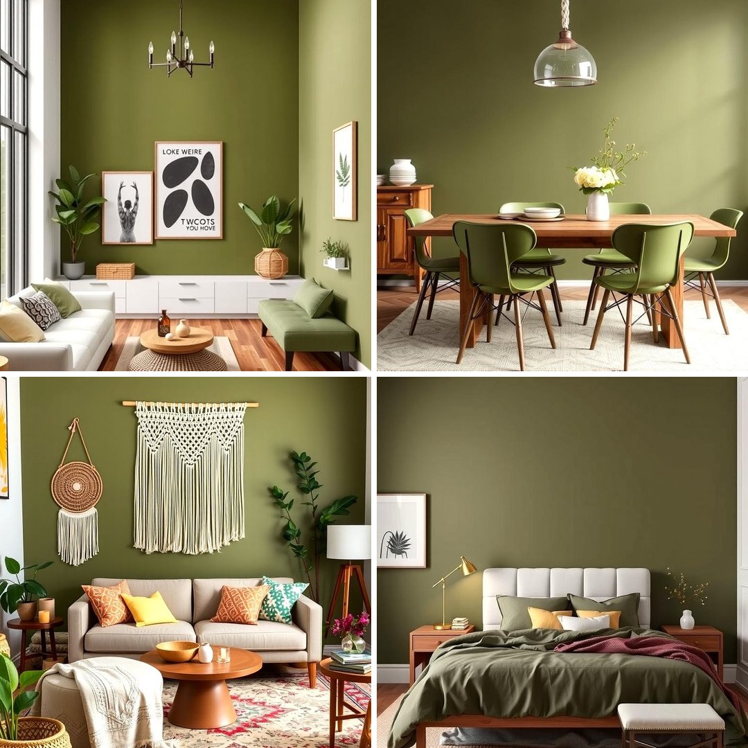 20 Olive Green Accent Wall Ideas for a Bold Statement