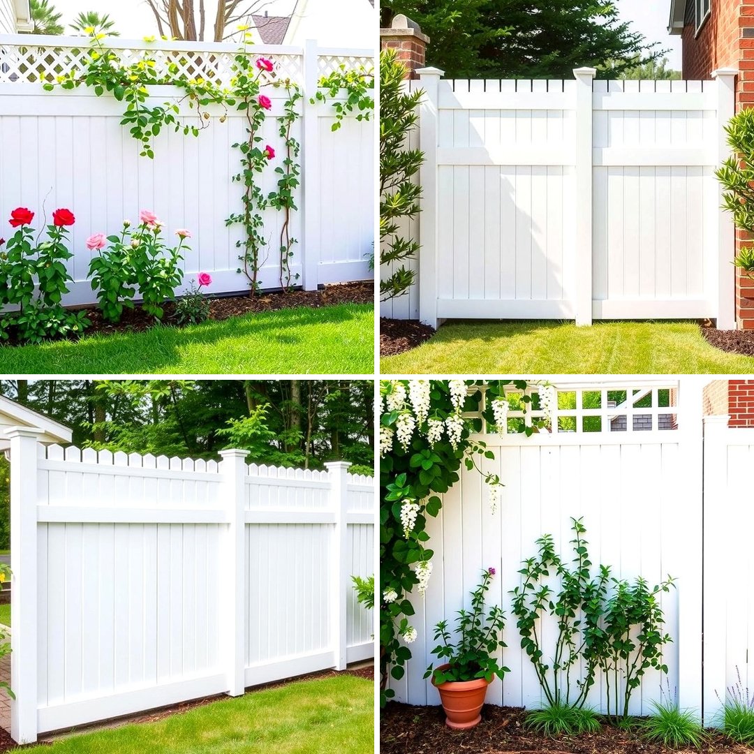 20 White Privacy Fence Ideas for a Classic Look
