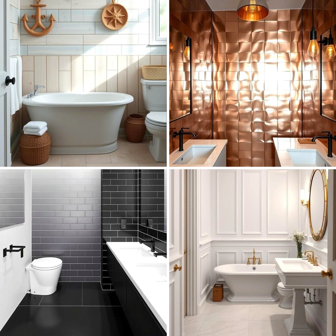 21 Bathroom Accent Wall Ideas for Bold & Textured Designs