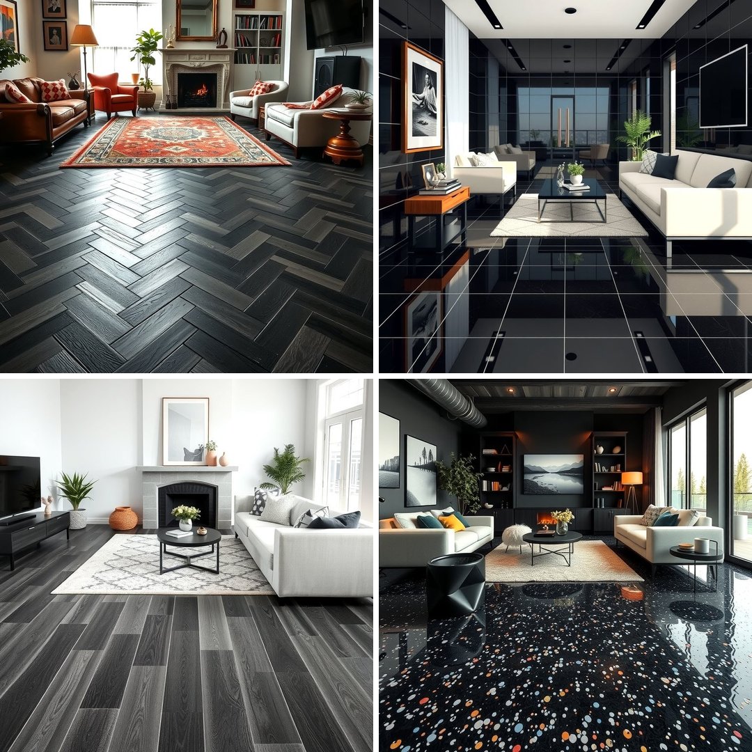 25 Black Floor Living Room Ideas for a Modern Aesthetic