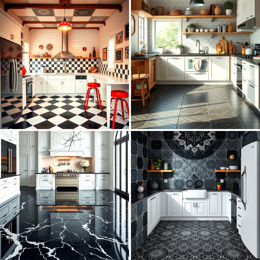 25 Black Kitchen Floor Ideas for a Sleek and Stylish Space