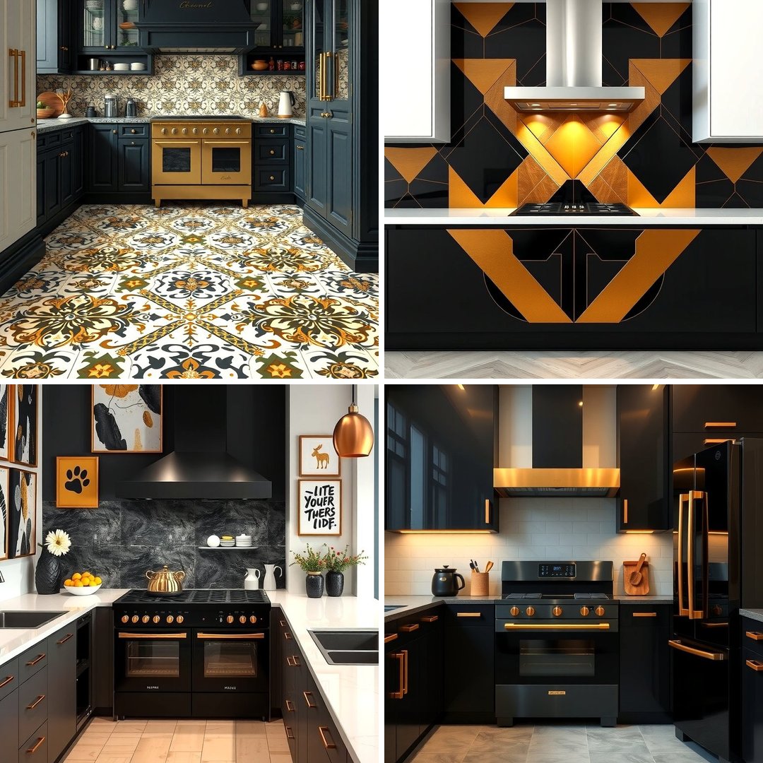 25 Black and Gold Kitchen Ideas for a Luxurious Look