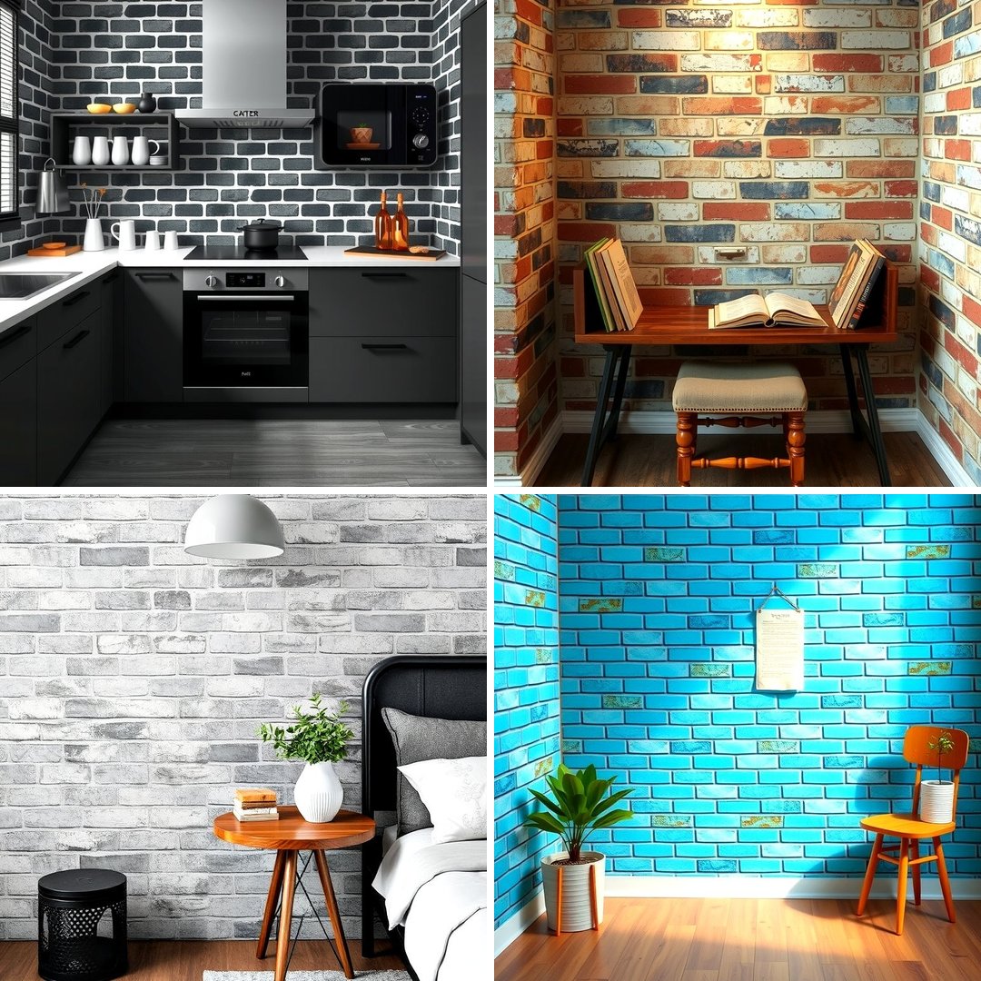 25 Brick Wallpaper Ideas to Transform Your Interior Spaces
