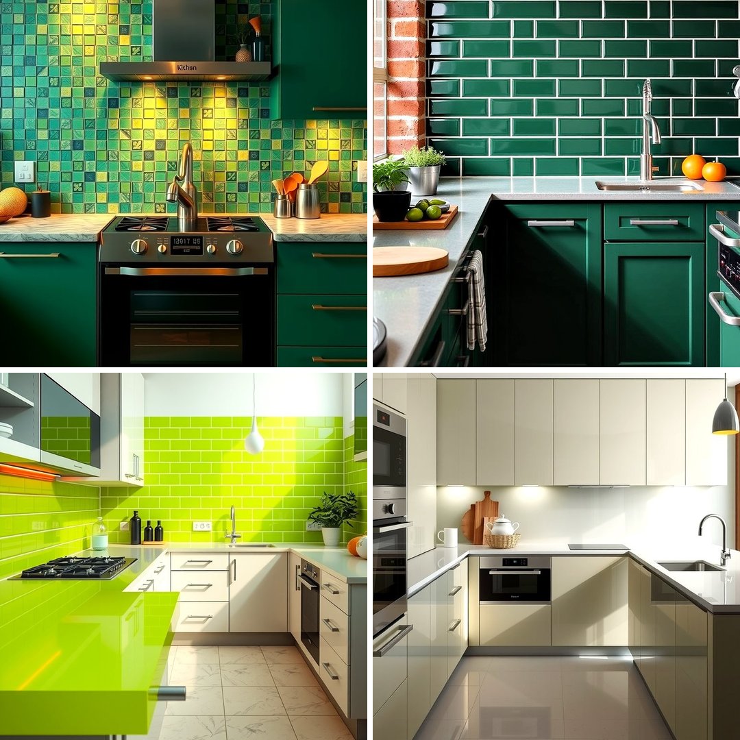 25 Chic Kitchen With Green Backsplash Ideas