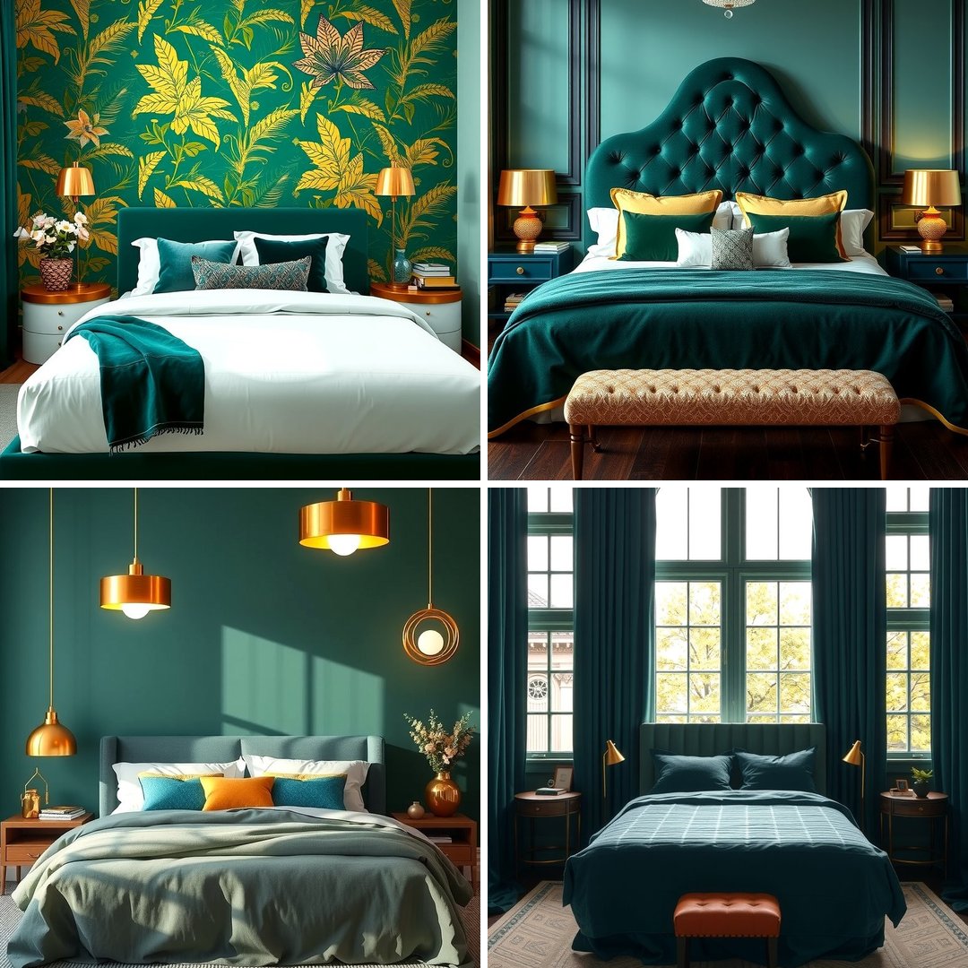 25 Emerald Green and Gold Bedroom Ideas for a Luxurious Retreat