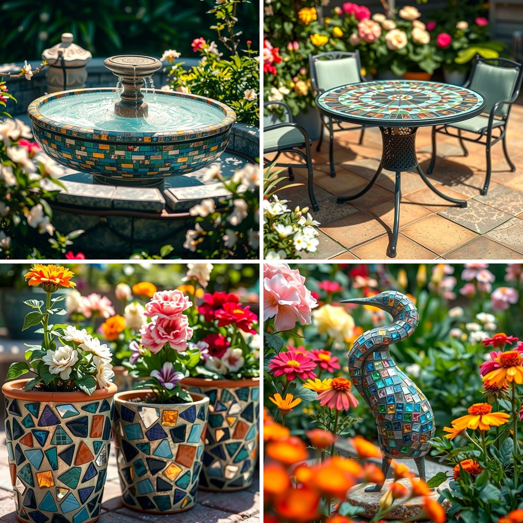 25 Mosaic Garden Ideas to Add Artistic Flair