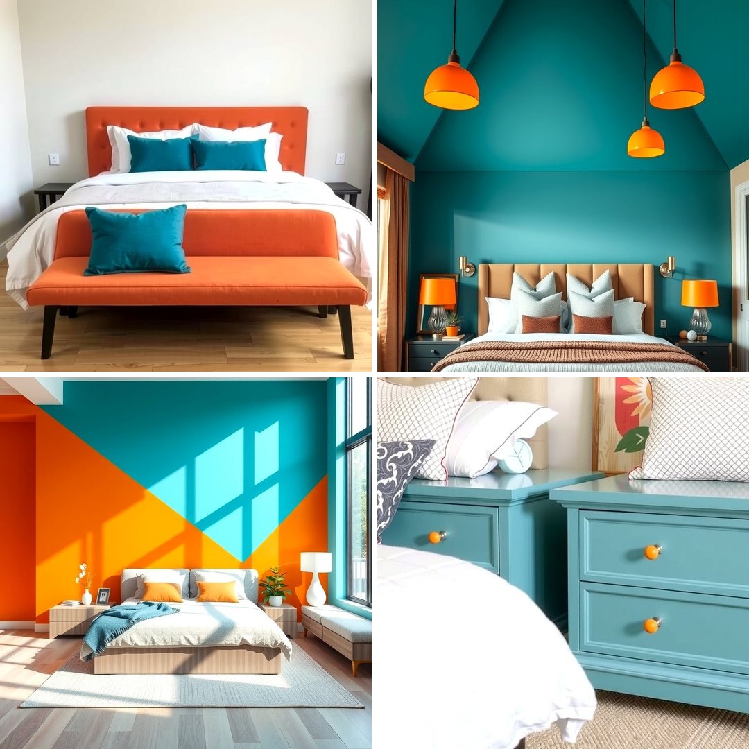25 Teal and Orange Bedroom Ideas for a Vibrant Retreat