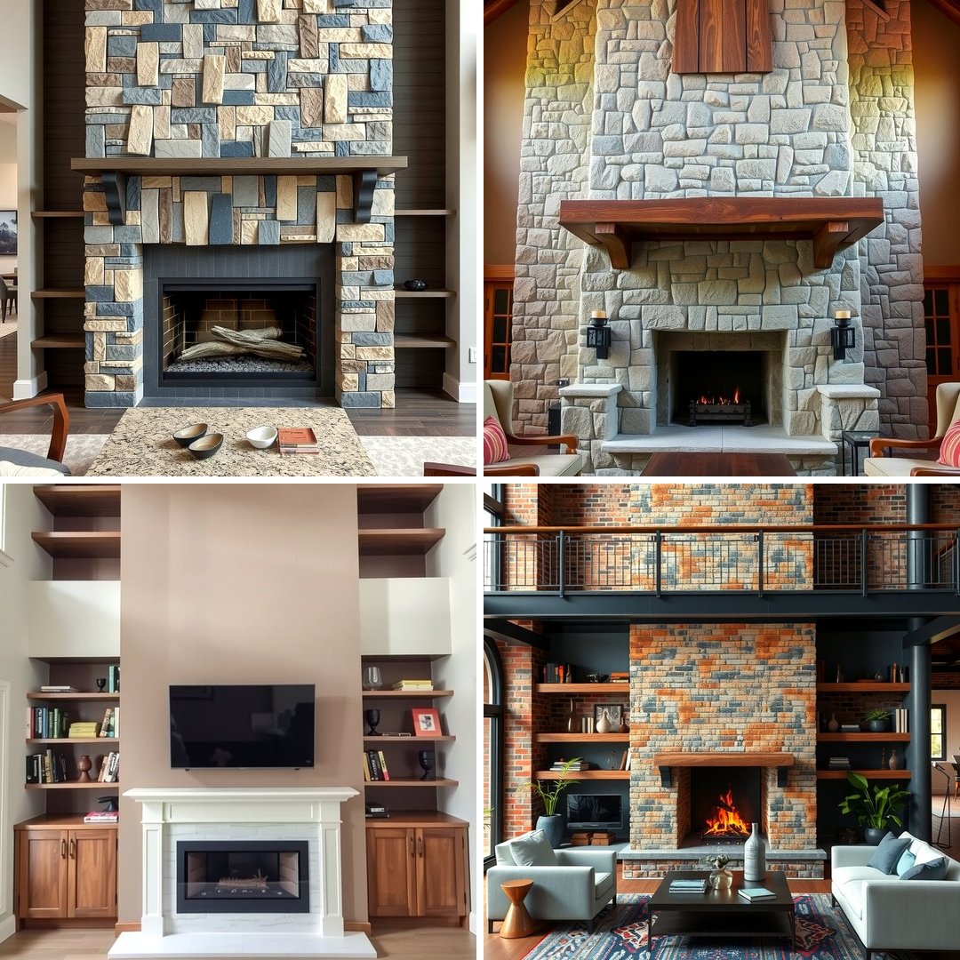 Two Color Fireplace 25 Two-story Fireplace Ideas for Cozy Ambiance