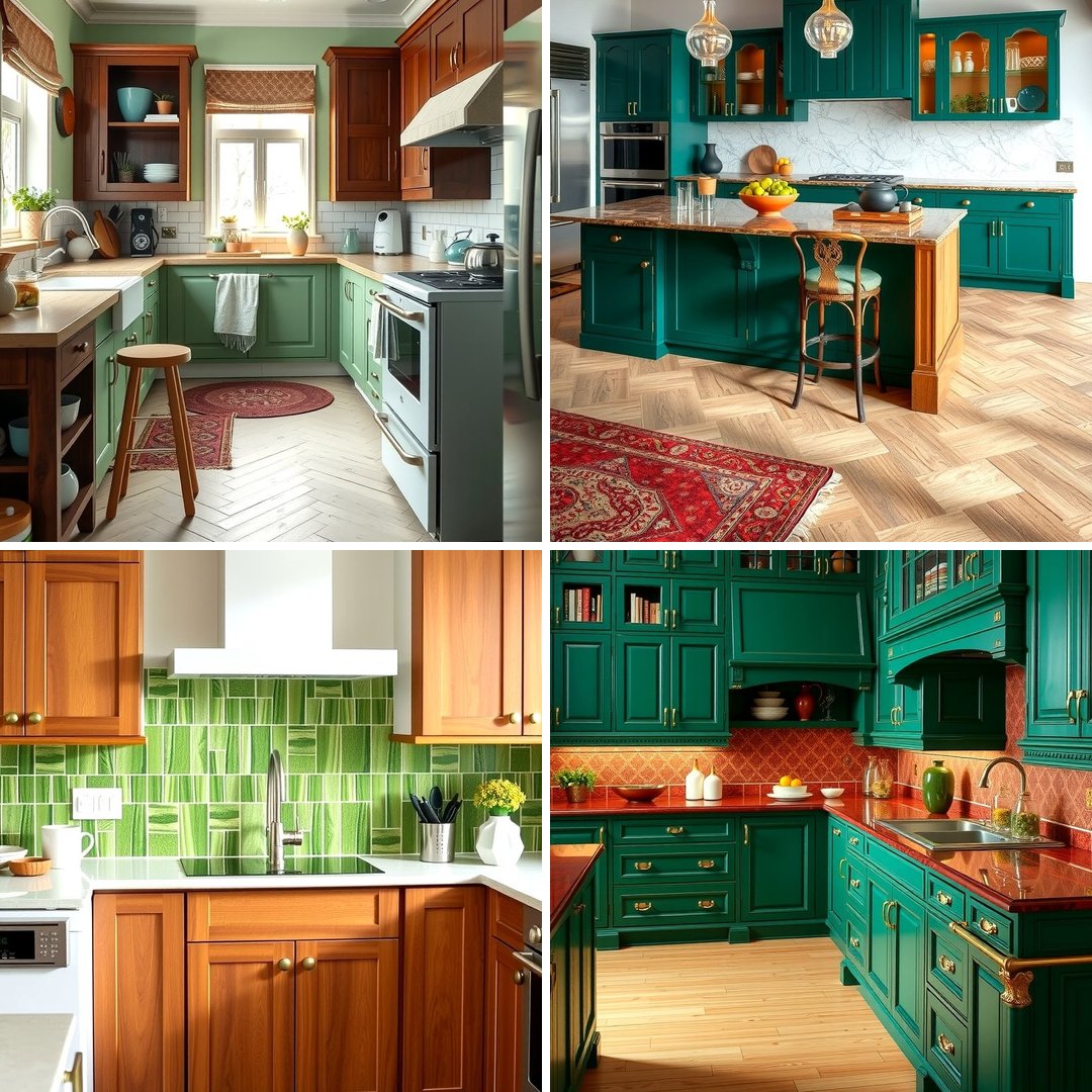 25 Warm Green and Brown Kitchen Design Ideas