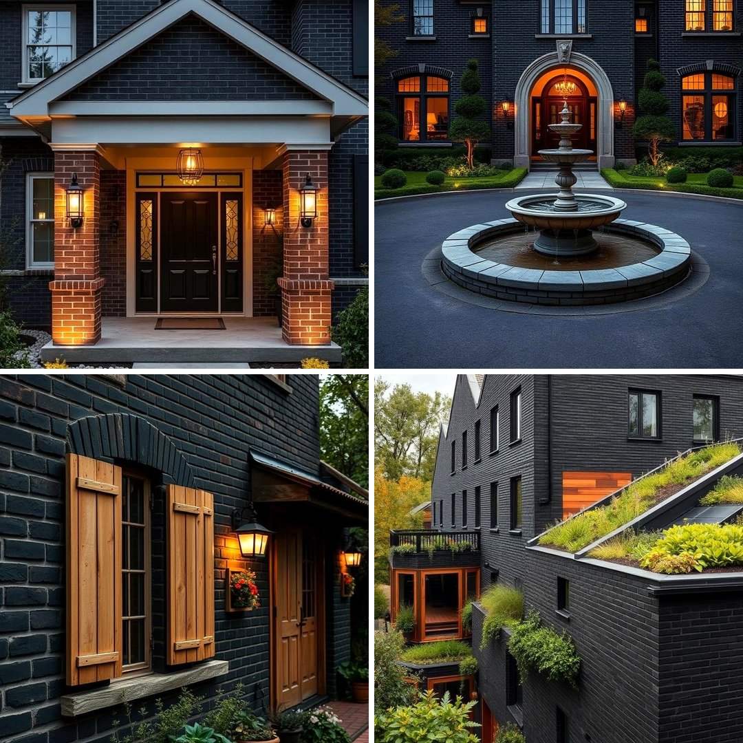 30 Black Brick House Exteriors for Bold Curb Appeal
