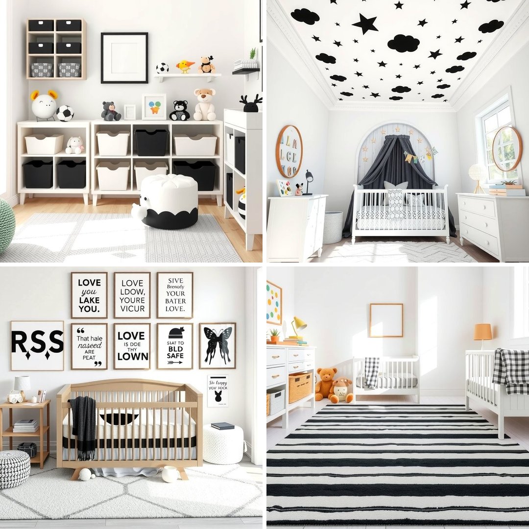 30 Chic Black & White Nursery Ideas for Modern Baby Rooms