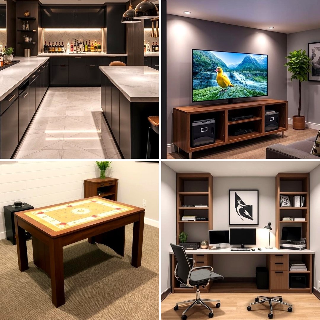 30 Functional Basement Furniture Ideas for Multi-Use Spaces
